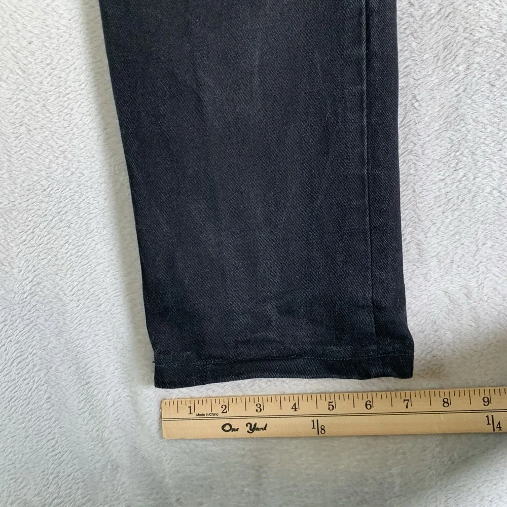 H&M Jeans Mens‎ 38x32 (38x28) Black Straight Stretch Denim Pants Casual Slim Fit